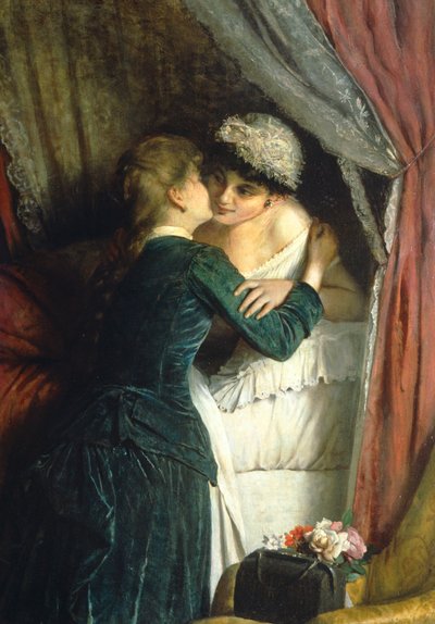 Día del nombre de Angelo Romagnoli (1840-después de 1897), óleo sobre lienzo de Angelo Romagnoli