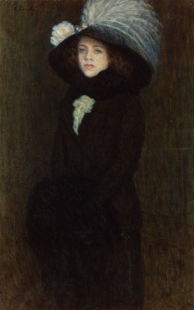 Retrato de una joven (óleo sobre lienzo) de Angelo Torchi