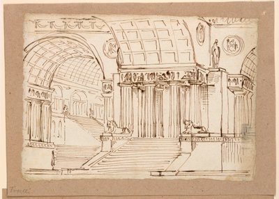 Diseño Escénico, Edificio Antiguo con Bóvedas de Angelo Toselli