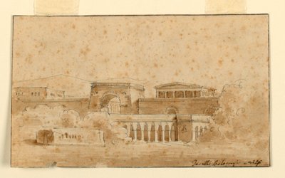 Diseño de escenario, edificios antiguos de Angelo Toselli