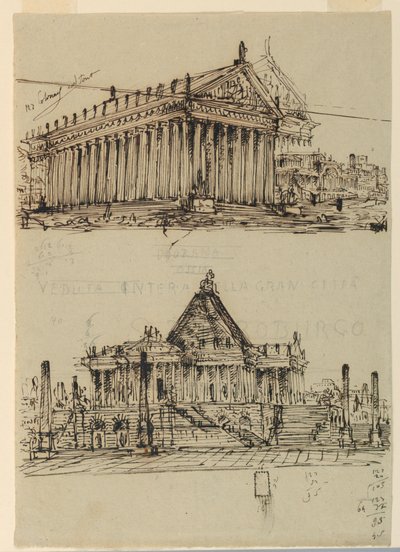 Diseño de escenario, exterior de templos de Angelo Toselli