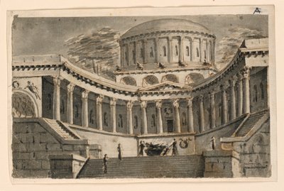 Diseño de escenario, atrio del templo de Angelo Toselli