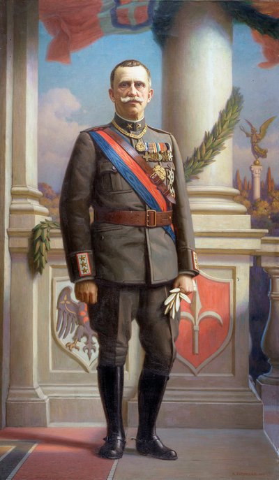 Retrato del Rey de Italia Vittorio Emanuele III (1869-1947) de Angelo Vernazza
