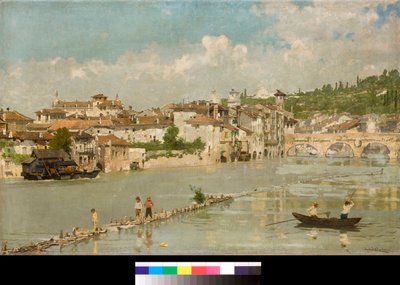 Los pescadores o Verona Pintura de Angelo dall