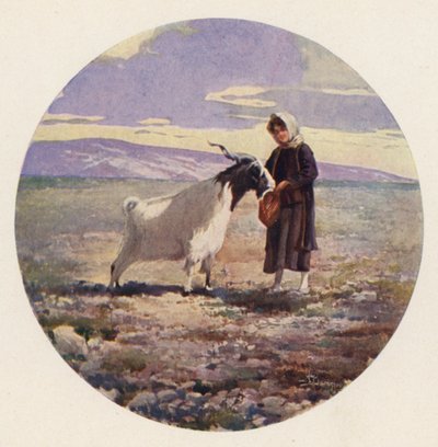Cabrero, Ática, Grecia (litografía en color) de Angelos Giallinos