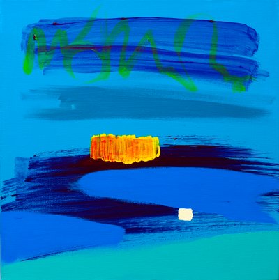 Naranja y azul medianoche, 2017 de Angie Kenber