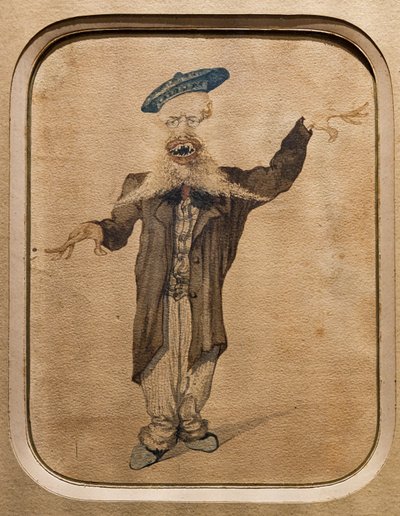 Caricatura de Telemaco Signorini, c.1884 (acuarela sobre papel) de Angiolo Tricca