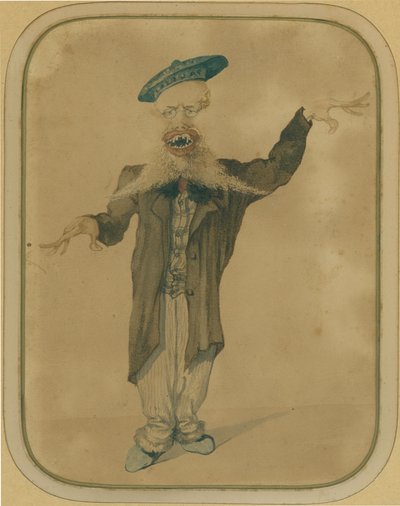 Caricatura de Telemaco Signorini de regreso de París, c.1884 (temple sobre cartón) de Angiolo Tricca