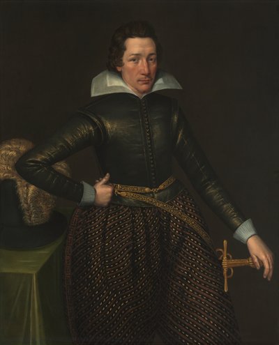 Retrato de hombre, c.1610 (óleo sobre lienzo) de Anglo Netherlands School