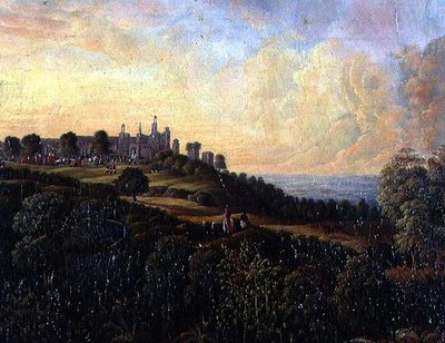 Vista de un Fuerte en una Colina, India de Anglo Indian School