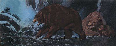 Los osos y el hombre primitivo de Angus McBride