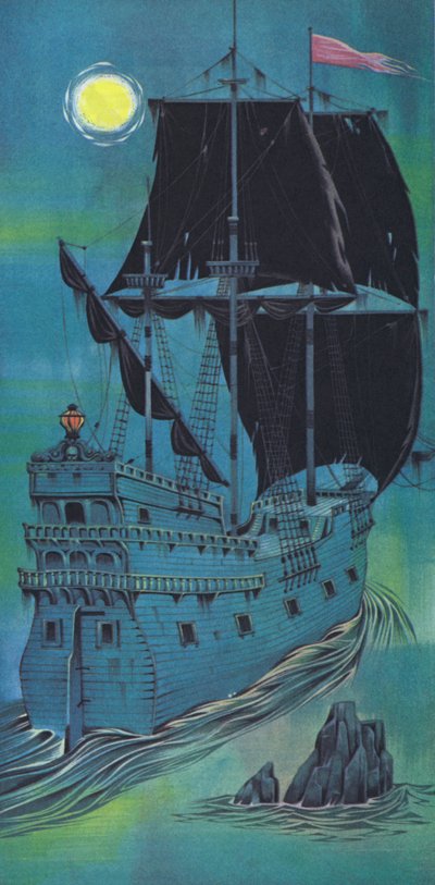 Barco fantasma (litografía en color) de Angus McBride