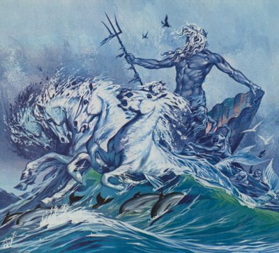 Hippocamps (litografía en color) de Angus McBride