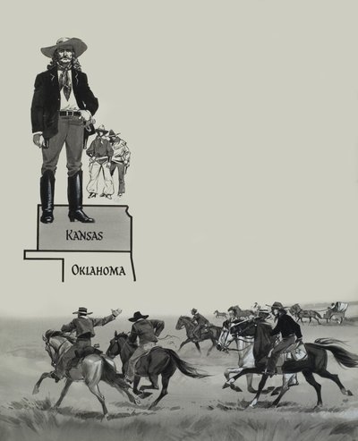 Jinetes en Kansas de Angus McBride