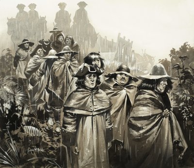 Hombres bajo la lluvia de Angus McBride