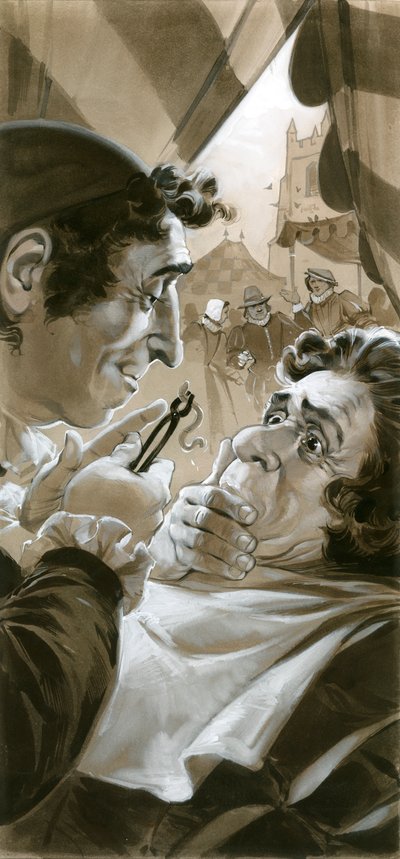 Dentista curandero con gusano de Angus McBride