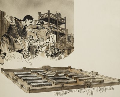 Campamento romano (gouache sobre papel) de Angus McBride