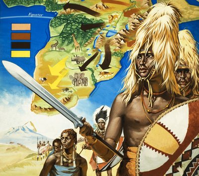 La tribu Masai de África de Angus McBride