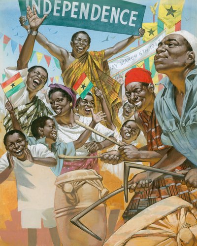 West Africa Awakes (gouache sobre papel) de Angus McBride