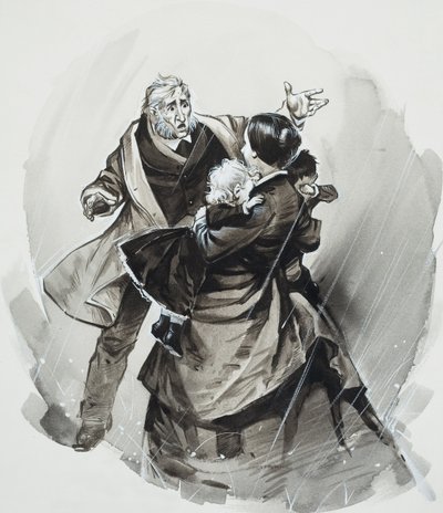 ¿Dónde están los demás" (gouache sobre papel) de Angus McBride