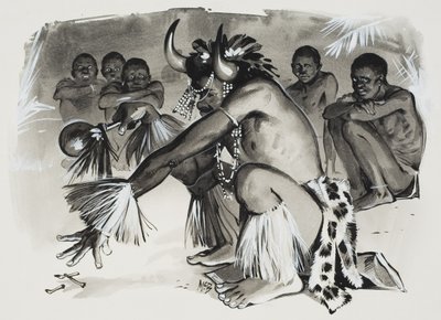 Médico brujo (gouache sobre papel) de Angus McBride