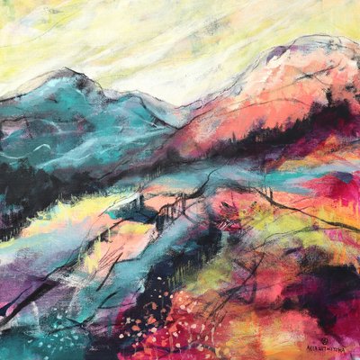 Un paisaje montañoso lleno de vida de Ania Witwitzka