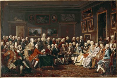 Lectura de la tragedia de Voltaire "L