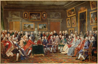 El salón de Madame Geoffrin de Anicet Charles Lemonnier