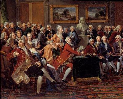 El salón de Madame Geoffrin de Anicet Charles Lemonnier