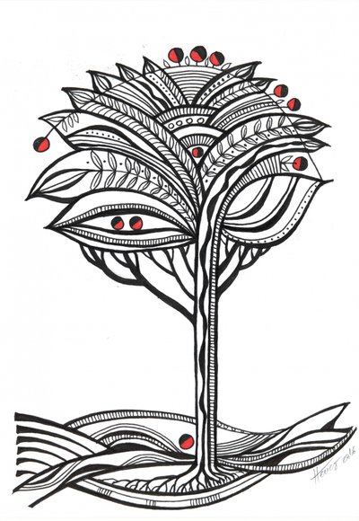 Diseño de árbol intrincado de Aniko Hencz