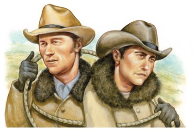 Brokeback Mountain, 2005 (acrílico sobre tabla ilustración) de Anita Kunz