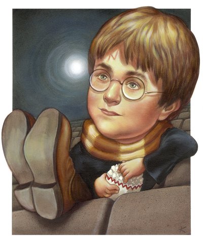 Harry Potter, 2001 (acrílico sobre cartón ilustración) de Anita Kunz