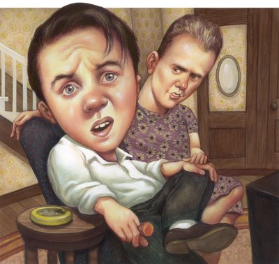 Malcolm in the Middle, 2000 (acrílico sobre tabla ilustración) de Anita Kunz