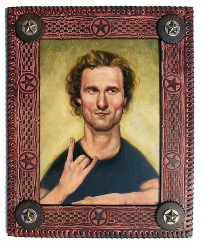 Matthew McConaughey, 2010 (acrílico sobre tabla ilustración) de Anita Kunz