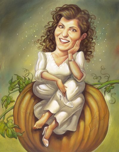 My Big Fat Greek Wedding, 2002 (acrílico sobre cartón ilustración) de Anita Kunz