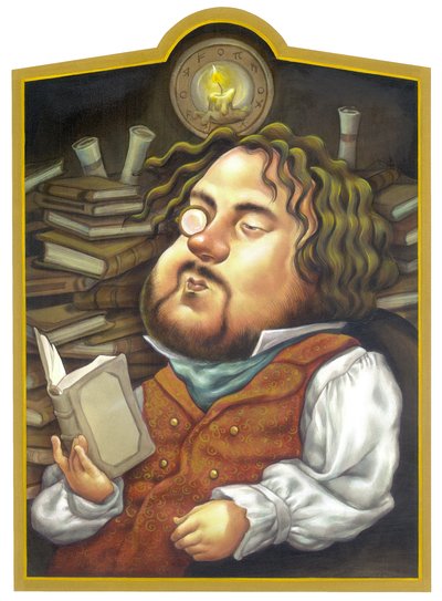 Peter Jackson, 2002 (acrílico sobre tabla ilustración) de Anita Kunz