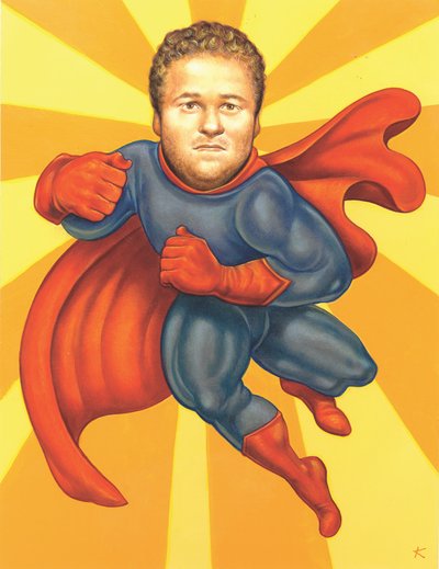 Seth Rogan, 2005 (acrílico sobre tabla ilustración) de Anita Kunz