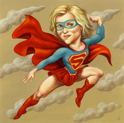 Supergirl, 2005 (acrílico sobre tabla de ilustración) de Anita Kunz
