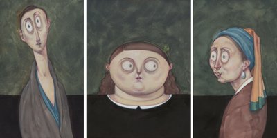 Women Chilling, 2017 (pintura acrílica sobre tabla ilustración) de Anita Kunz