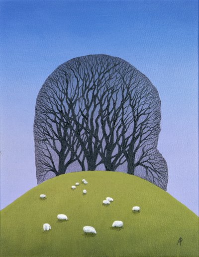 Colina con Ovejas, 2017 de Anna Phillips