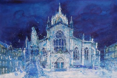 St Giles de noche de Ann Oram