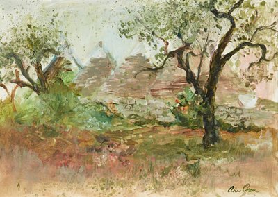 Trulli y olivo de Ann Oram