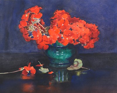 Geranios (acuarela) de Ann Spence Black