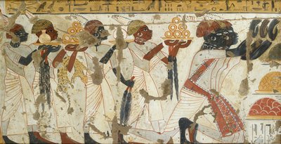 Copia de pintura mural de la tumba privada 40 de Huy, Tebas I,1, 75-78, siglo XX de Anna