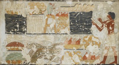 Copia de pintura mural, tumba privada 100 de Rekhmire, Tebas, siglo XX de Anna