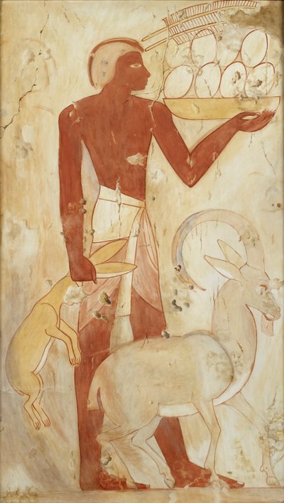 Copia de pintura mural, tumba privada 78 de Horemheb, Tebas, siglo XX de Anna