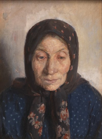 La esposa de un viejo pescador de Anna Ancher