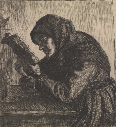 Anciana leyendo de Anna Ancher