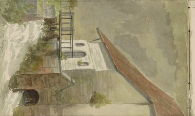 Casa en un canal en Valkenburg de Anna Catharina Maria van Eeghen (possibly)