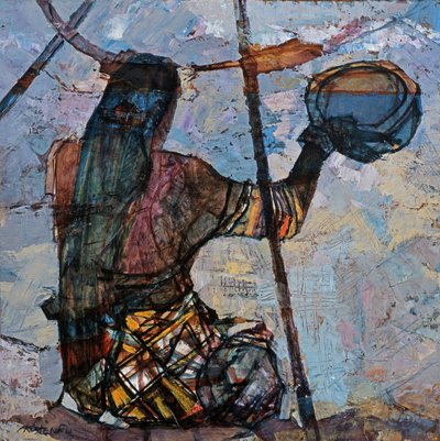 Una mujer pescadora de Anna Contemporary Artist Kostenko